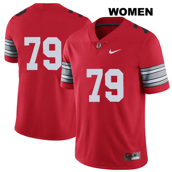 Ohio State Buckeyes Women's Brady Taylor #79 Red Authentic Nike 2018 Spring Game No Name College NCAA Stitched Football Jersey QD19K10YW